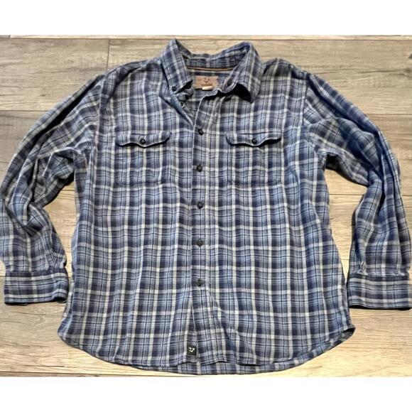 Outdoor Life Other - Outdoor Life, Men's Blue Plaid Long Sleeve Casual Shirt, Size Large